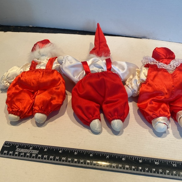 Vintage Three Valentines or Christmas Clowns - Picture 5 of 5